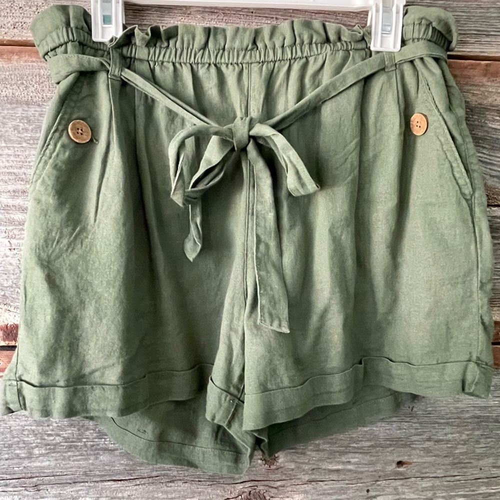 Maurices linen paperbag shorts large